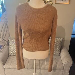 Aerie Soft Brown Crew Neck Sweater